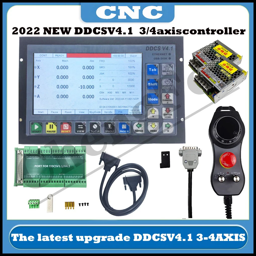 HOT! DDCSV4.1 3/4 Axis G Code CNC Offline Stand Alone Controller For Engraving Milling Machine With E-Stop MPG Handwheel
HOT! DDCSV4.1 3/4 Axis G Code CNC Offline Stand Alone Controller For Engraving Milling Machine With E-Stop MPG Handwheel