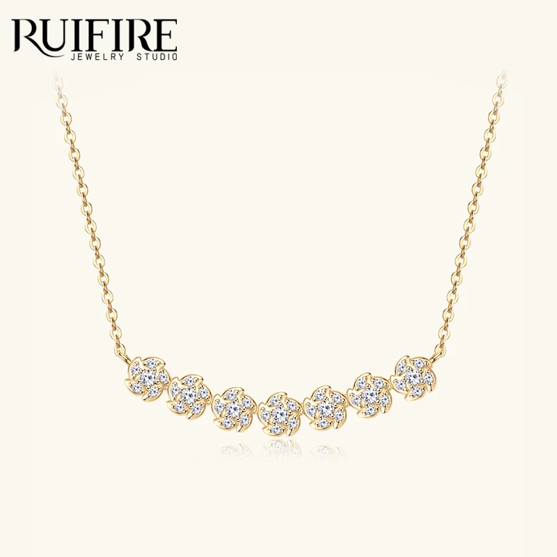 RUIFIRE Moissanite Flower Pendant S925 Sterling Sliver Plated 14k Gold Necklace Women Clavicle Chain Valentine's Jewelry Gift
RUIFIRE Moissanite Flower Pendant S925 Sterling Sliver Plated 14k Gold Necklace Women Clavicle Chain Valentine's Jewelry Gift
