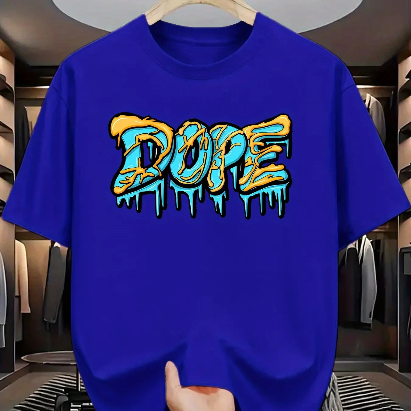 Summer High-luxury Men's 100% Pure Cotton Casual Loose Fashion Creative DOPE Letter Print Crew Neck Short-sleeved T-shirt
Summer High-luxury Men's 100% Pure Cotton Casual Loose Fashion Creative DOPE Letter Print Crew Neck Short-sleeved T-shirt