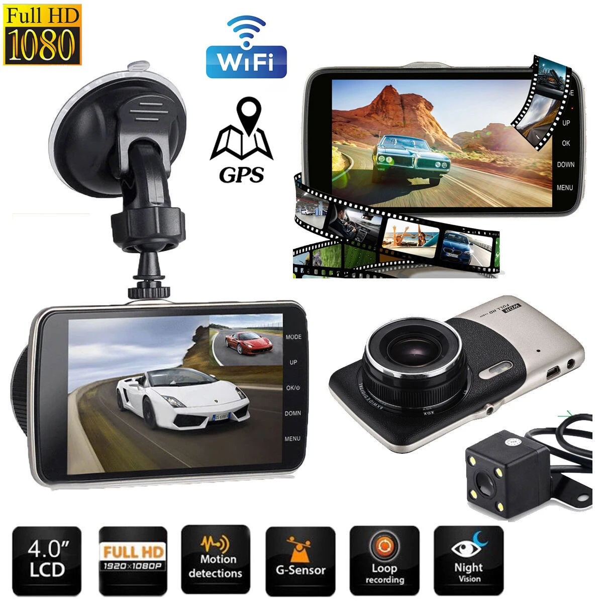 Автомобильный видеорегистратор Wi-Fi GPS 1080P HD Видеорегистратор заднего вида Автомобильные аксессуары Видеорегистратор Автомобильная камера Видеорегистратор Черный ящик Ночное видение
Автомобильный видеорегистратор Wi-Fi GPS 1080P HD Видеорегистратор заднего вида Автомобильные аксессуары Видеорегистратор Автомобильная камера Видеорегистратор Черный ящик Ночное видение