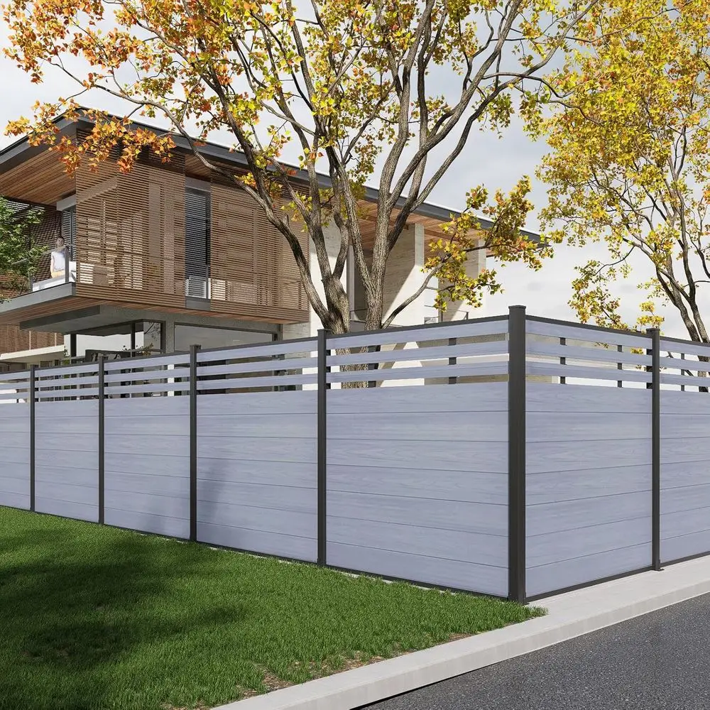 Gray Semi-Closed Privacy Panels, 6ft W x 6ft H, Wind-Resistant Composite for Patio, Backyard, Garden, and Pool
Gray Semi-Closed Privacy Panels, 6ft W x 6ft H, Wind-Resistant Composite for Patio, Backyard, Garden, and Pool