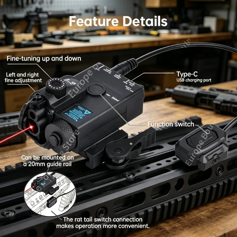 MINI-A2 Red Green Laser Light PEQ15 Style with 20mm Picatinny Rail Mount for Tactical Hunting Wargame Model Accessories
MINI-A2 Red Green Laser Light PEQ15 Style with 20mm Picatinny Rail Mount for Tactical Hunting Wargame Model Accessories