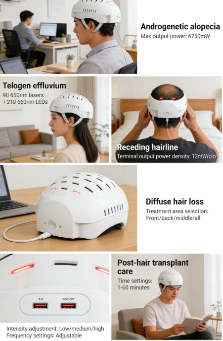COZING-C300 Therapy Cap 90 Laser 210 LED 6750mW Corded Helmet for Telogen Effluvium Postpartum Hair Loss Alopecia Areata
COZING-C300 Therapy Cap 90 Laser 210 LED 6750mW Corded Helmet for Telogen Effluvium Postpartum Hair Loss Alopecia Areata