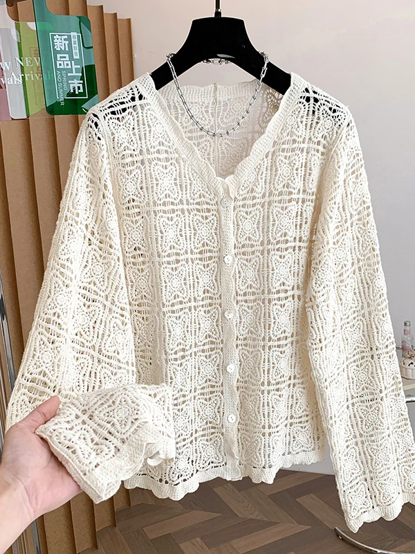 Bohemian Hollow out Hook Flower Women's Spring New Style Casual Outerwear Cardigan Photography Versatile Traveling Clothes
Bohemian Hollow out Hook Flower Women's Spring New Style Casual Outerwear Cardigan Photography Versatile Traveling Clothes