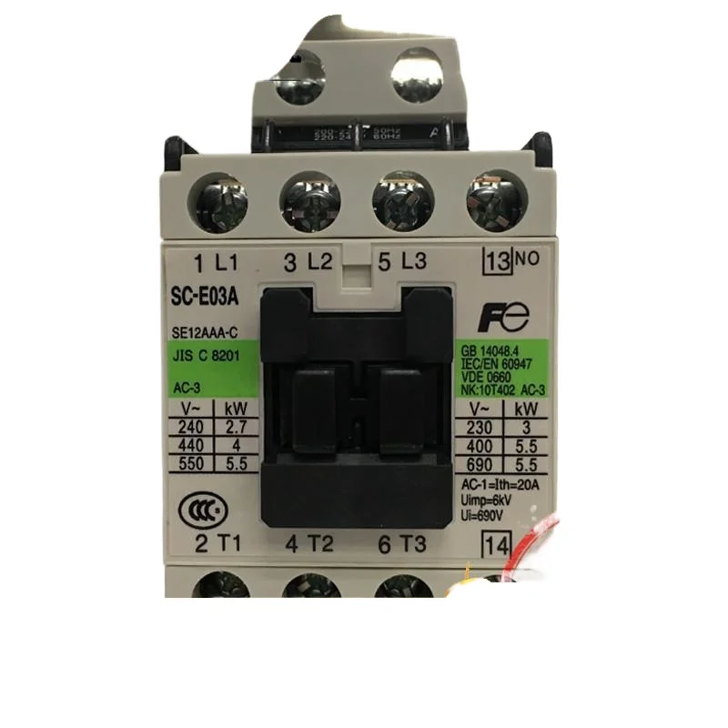 AC Contactor SC-E03A AC110V 220V NC NO 12A 
AC Contactor SC-E03A AC110V 220V NC NO 12A