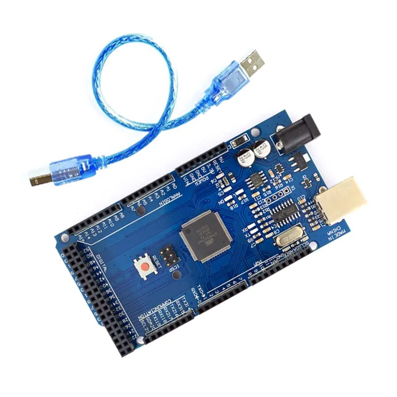 MEGA2560 R3 CH340G с кабелем передачи данных Плата разработки с открытым исходным кодом для платы разработки Arduino Mega R3 ESP8266
MEGA2560 R3 CH340G с кабелем передачи данных Плата разработки с открытым исходным кодом для платы разработки Arduino Mega R3 ESP8266