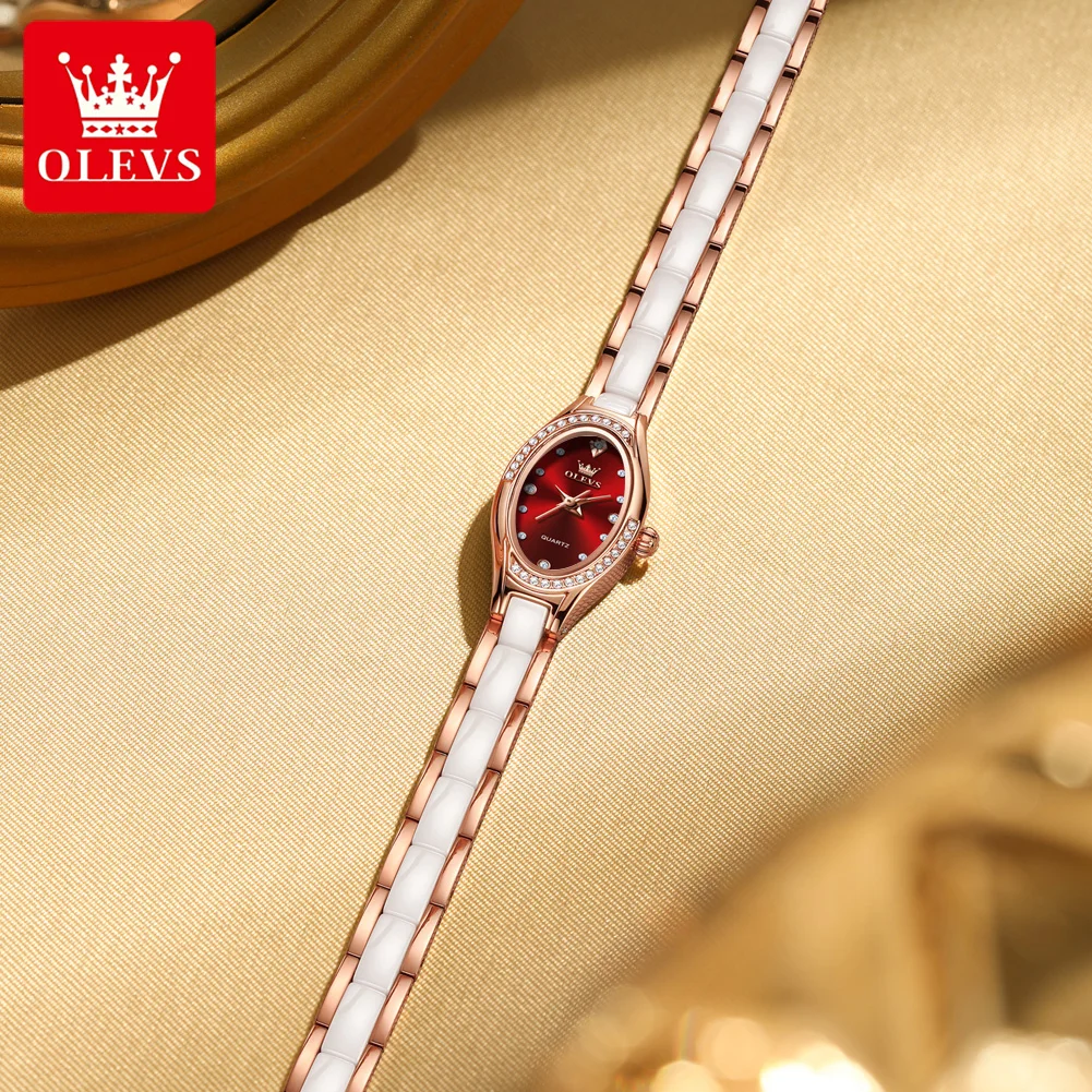 OLEVS 7131 Elegance Women Quartz Movement Watch Porcelain Strap 30m Waterproof Exquiaite Diamond Dial Fashion Watch For Women
OLEVS 7131 Elegance Women Quartz Movement Watch Porcelain Strap 30m Waterproof Exquiaite Diamond Dial Fashion Watch For Women