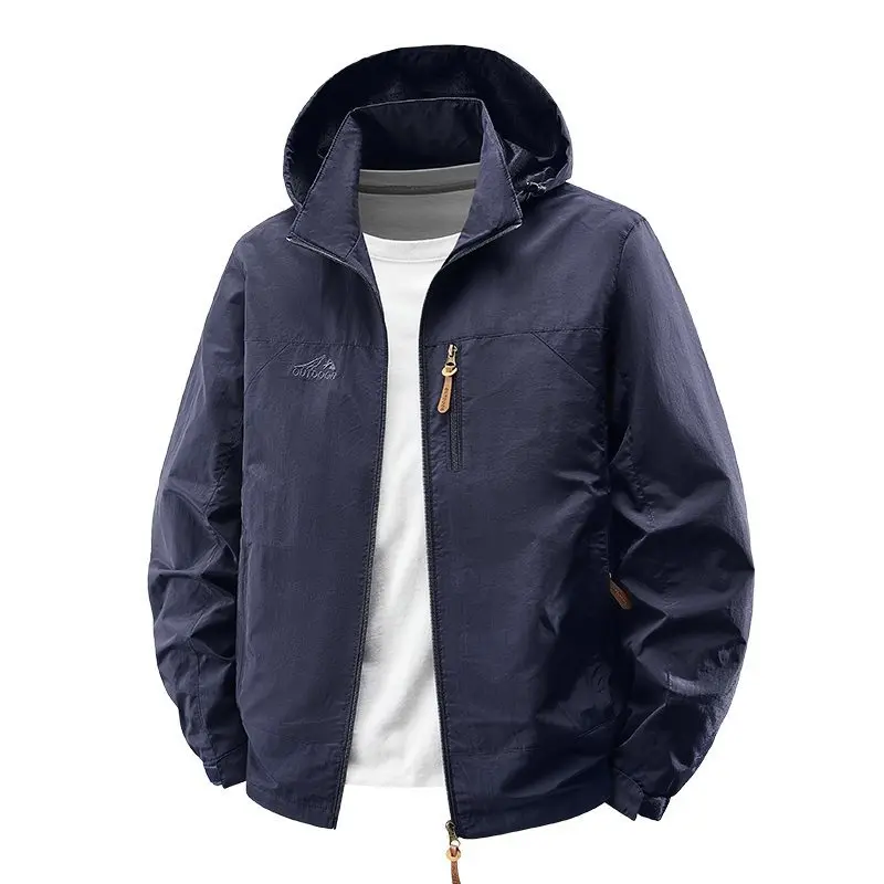 Men's Casual Nylon Anti-Static Waterproof Windproof Fabric Jacket Standard Fit Long Sleeve Hooded Spring Outerwear
Men's Casual Nylon Anti-Static Waterproof Windproof Fabric Jacket Standard Fit Long Sleeve Hooded Spring Outerwear
