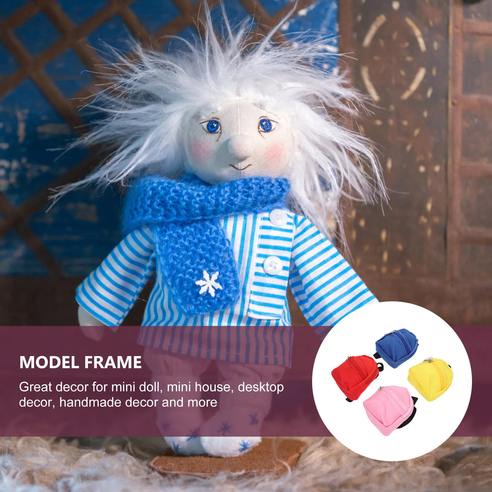 4Pcs Mini Backpack Mini House Decoration DIY Micro Scene Ornament for Kids Adorable Zipper Backpacks
4Pcs Mini Backpack Mini House Decoration DIY Micro Scene Ornament for Kids Adorable Zipper Backpacks