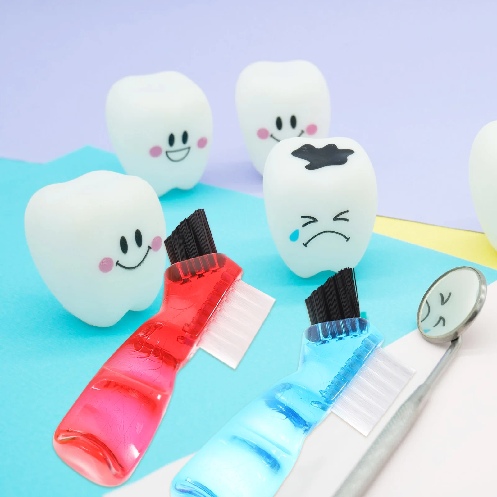 4pcs Double-Head Denture Brush Portable Multi-Functional Small Personal Cleaning Tool For Oral Care Household Mini Convenient 
4pcs Double-Head Denture Brush Portable Multi-Functional Small Personal Cleaning Tool For Oral Care Household Mini Convenient