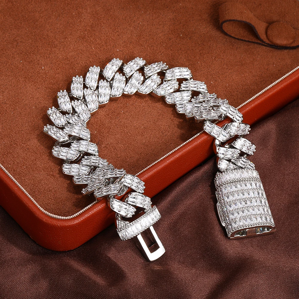 Iced Out Square Zircon Bracelet Cuban Chain Full Paved 5A+ CZ Cubic Zirconia Fashion HipHop Jewelry For Men For Party Gifts
Iced Out Square Zircon Bracelet Cuban Chain Full Paved 5A+ CZ Cubic Zirconia Fashion HipHop Jewelry For Men For Party Gifts