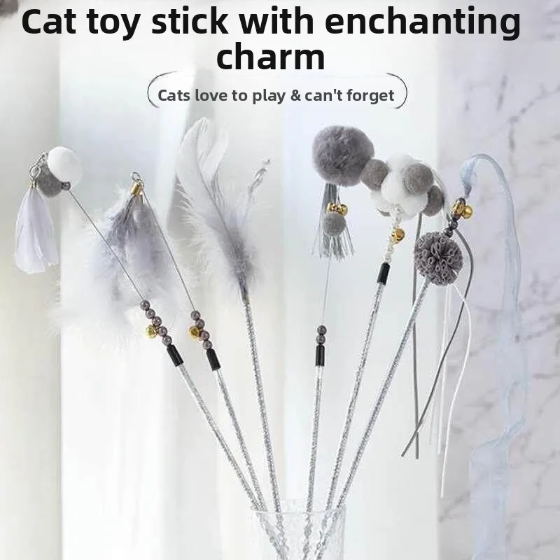Interactive Toy Fairy Wand Long Bristle Feather Bell Teaser Durable Plaything Kittens Interactive Game Chew Resis...
Interactive Toy Fairy Wand Long Bristle Feather Bell Teaser Durable Plaything Kittens Interactive Game Chew Resis...