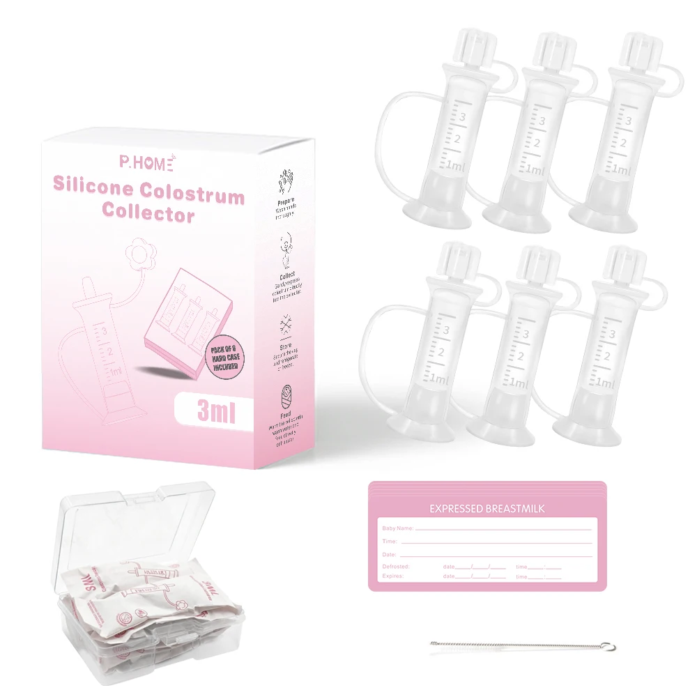 Colostrum Collector kit, 3ml/6pcs Breast Milk Collection Baby Feeding, Reusable, Heat & Freezer Resistant, BPA-Free
Colostrum Collector kit, 3ml/6pcs Breast Milk Collection Baby Feeding, Reusable, Heat & Freezer Resistant, BPA-Free