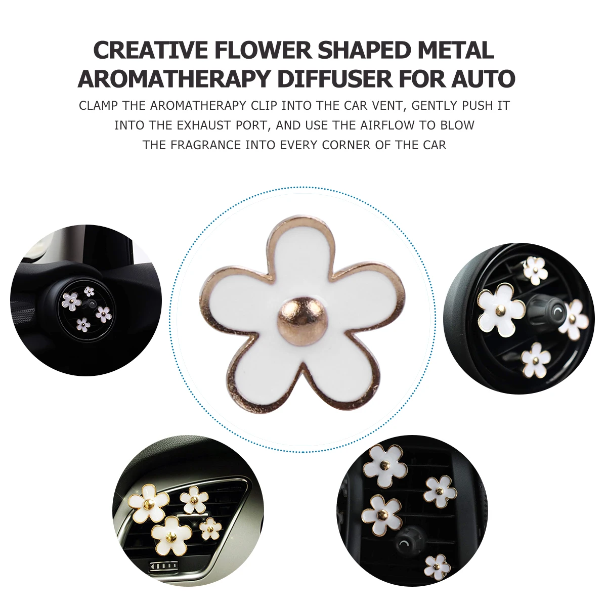 4 Pcs Flower Aromatherapy Clips Car Interior Decorations White Auto naments Diffusers Mini Air Fresheners Health Care
4 Pcs Flower Aromatherapy Clips Car Interior Decorations White Auto naments Diffusers Mini Air Fresheners Health Care