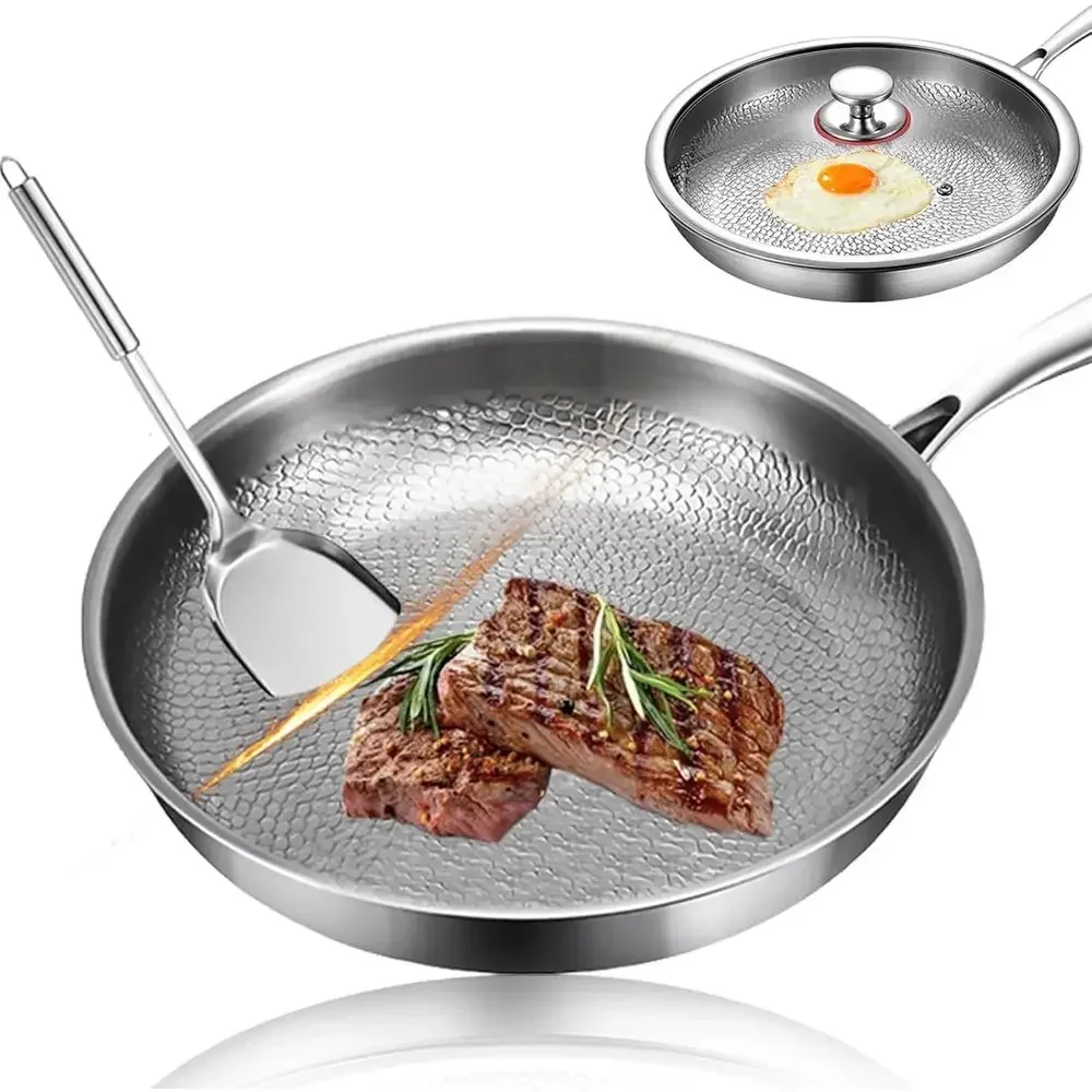 100% Pure Titanium Hammered Pan, Non-Stick Cooking, 10.23in Diameter, Ultra-Durable, Scratch-Resistant
100% Pure Titanium Hammered Pan, Non-Stick Cooking, 10.23in Diameter, Ultra-Durable, Scratch-Resistant