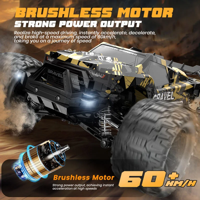 004E 2.4G RC 60KM/H High Speed Racing Truck 1/14 Full Scale 4WD Brushless Off-road Climbing Car
004E 2.4G RC 60KM/H High Speed Racing Truck 1/14 Full Scale 4WD Brushless Off-road Climbing Car