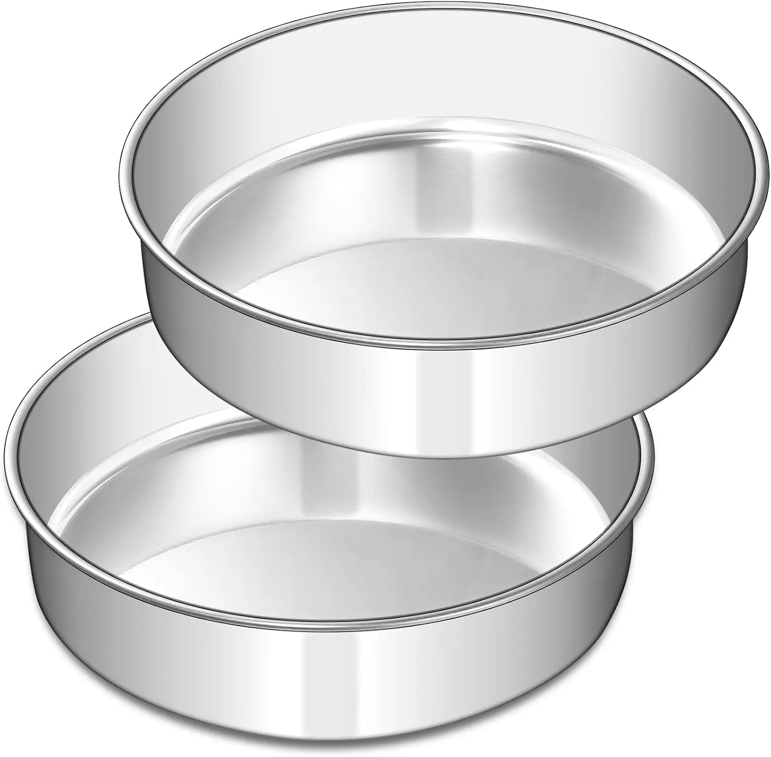 EWFEN 8 Inch Cake Pan Set of 2, Stainless Steel Round Layer Cake Baking Pans Tins, Non-Toxic & Healthy, Leak-proof & Easy Clean & Dishwasher Safe
EWFEN 8 Inch Cake Pan Set of 2, Stainless Steel Round Layer Cake Baking Pans Tins, Non-Toxic & Healthy, Leak-proof & Easy Clean & Dishwasher Safe