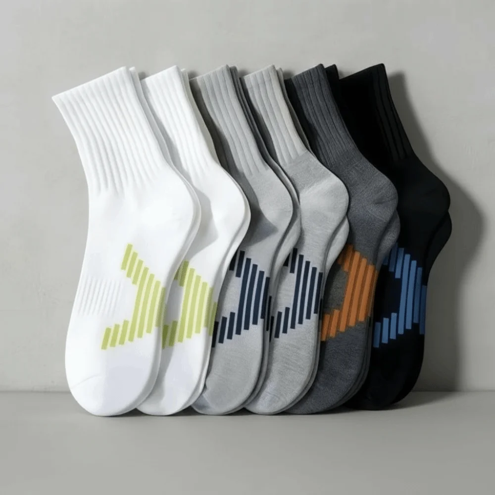 Comfortable Breathable Men's Socks Sweat Absorption Cotton Athletic Socks Stripe Pattern Mid Calf Socks Winter Season
Comfortable Breathable Men's Socks Sweat Absorption Cotton Athletic Socks Stripe Pattern Mid Calf Socks Winter Season
