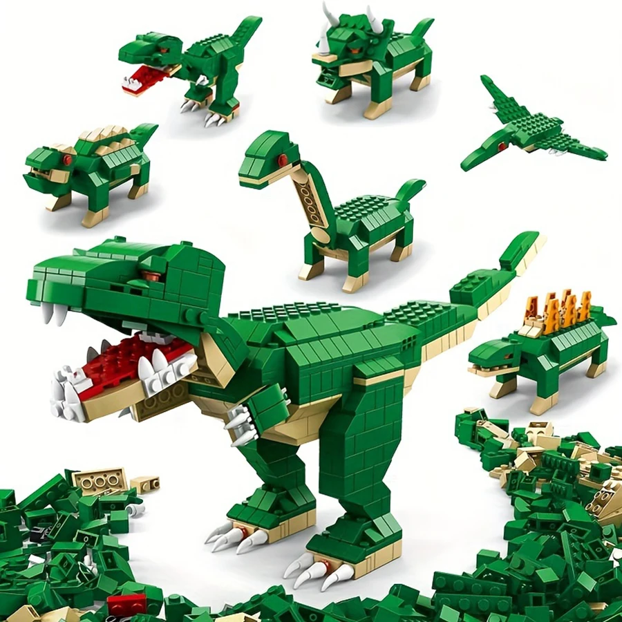 1000pcs green dinosaur building blocks 6-in-1, creative model building blocks, educational building block toys. Gift.
1000pcs green dinosaur building blocks 6-in-1, creative model building blocks, educational building block toys. Gift.