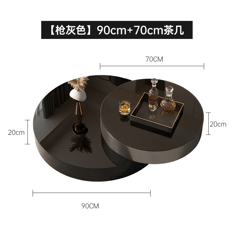 Coffee Table Light Luxury Modern Rotating Size round Simple Black Glass Living Room Home Italian Minimalist
Coffee Table Light Luxury Modern Rotating Size round Simple Black Glass Living Room Home Italian Minimalist