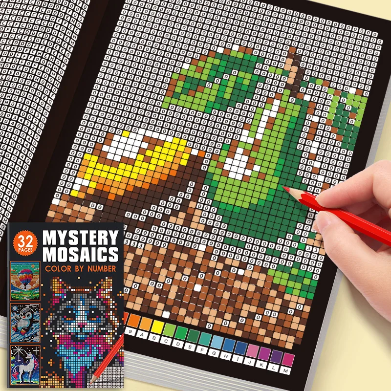 32-Page Mysterious Mosaic Digital Coloring Pages, Pixel Art Masterpiece, Digital and Letter Coloring, This Beautiful Mosaic Coloring Page Features Animals and Natural Scenes, Art Supplies, Perfect for Relaxing, as a Birthday Gift and Holiday Present
32-Page Mysterious Mosaic Digital Coloring Pages, Pixel Art Masterpiece, Digital and Letter Coloring, This Beautiful Mosaic Coloring Page Features Animals and Natural Scenes, Art Supplies, Perfect for Relaxing, as a Birthday Gift and Holiday Present