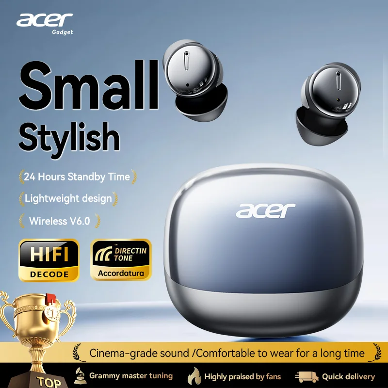 Acer Ohr638 Wireless In-Ear Bluetooth Headphones V6.0 Chip Enc Call Noise Reduction Hifi Surround Stereo Sound Comfortable for Sleeping, Does Not Put Pressure on the Ears, Compact and Portable with Charging Case
Acer Ohr638 Wireless In-Ear Bluetooth Headphones V6.0 Chip Enc Call Noise Reduction Hifi Surround Stereo Sound Comfortable for Sleeping, Does Not Put Pressure on the Ears, Compact and Portable with Charging Case