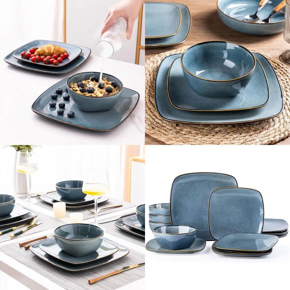 Набор посуды из 4 предметов, квадратный, из каменной керамики, ручная роспись, цвет океанская синева, можно мыть в посудомоечной машине и использовать в микроволновой печи
Набор посуды из 4 предметов, квадратный, из каменной керамики, ручная роспись, цвет океанская синева, можно мыть в посудомоечной машине и использовать в микроволновой печи