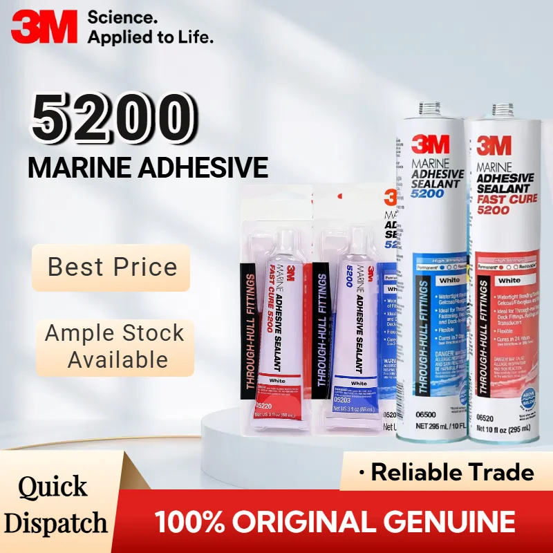 3M 5200 Marine Adhesive Sealant Fast Cure Standard Cure White Waterproof Polyurethane Sealant for Boat RV Hull Deck 88ml 295ml
3M 5200 Marine Adhesive Sealant Fast Cure Standard Cure White Waterproof Polyurethane Sealant for Boat RV Hull Deck 88ml 295ml