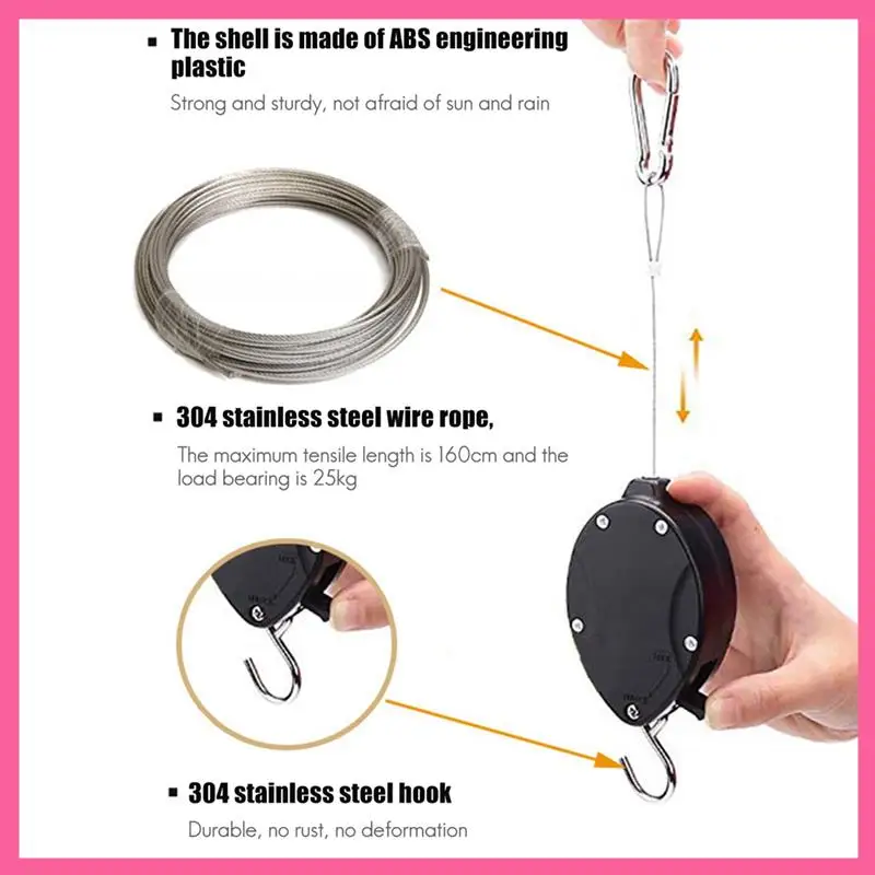 HOT-3 Piece Retractable Plant Hanger Plant Pulleys Heavy Duty Adjustable Hook For Hanging Plants
HOT-3 Piece Retractable Plant Hanger Plant Pulleys Heavy Duty Adjustable Hook For Hanging Plants