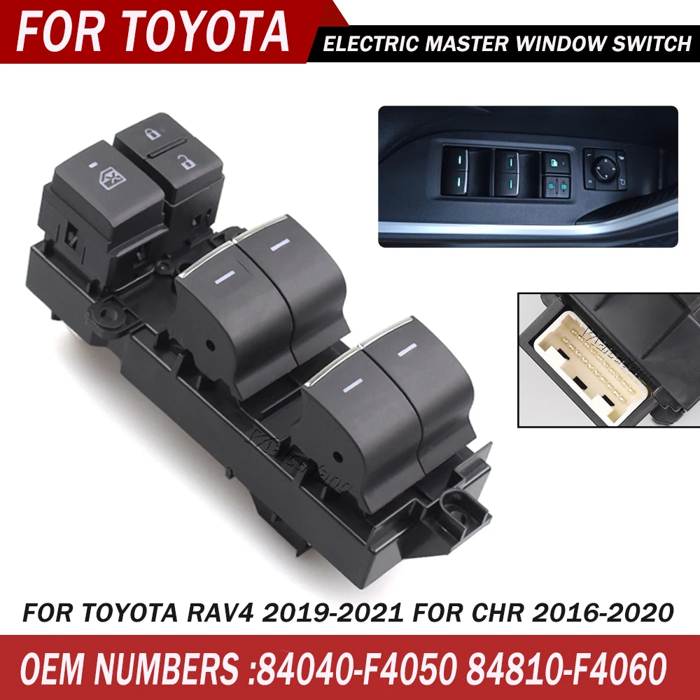 New Power Window Switch Fit for Toyota Rav4 2019 2020 2021 CHR 2016 2017 2018 2019 2020 Lighted LED Left Driving Backlight
New Power Window Switch Fit for Toyota Rav4 2019 2020 2021 CHR 2016 2017 2018 2019 2020 Lighted LED Left Driving Backlight