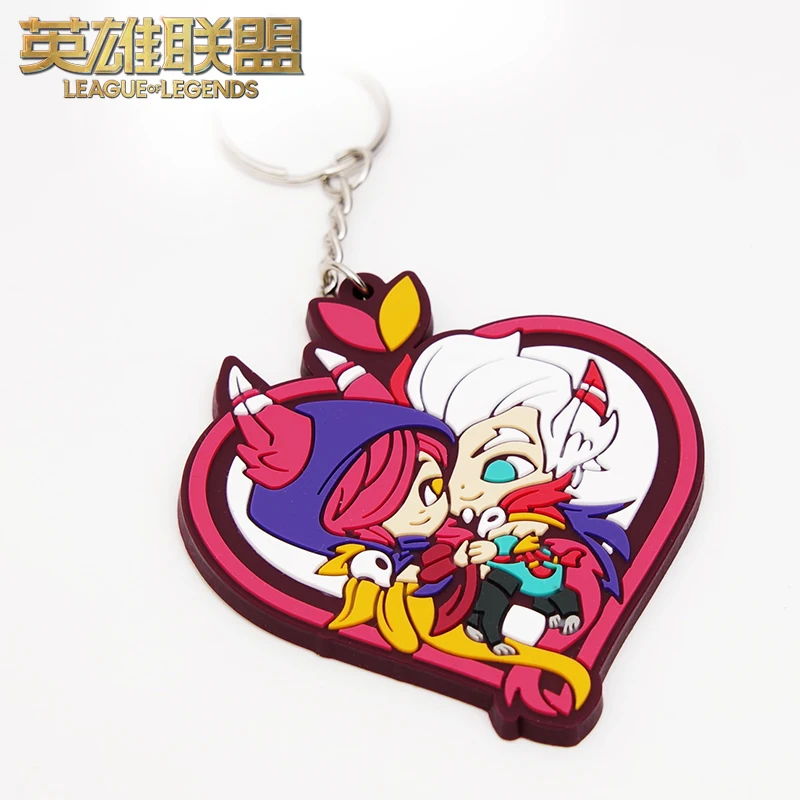 Game Legends LOL Keychain Raken And Xayah Annie Couples Pendant Keyring For Men And Women Cosplay Props Gift
Game Legends LOL Keychain Raken And Xayah Annie Couples Pendant Keyring For Men And Women Cosplay Props Gift