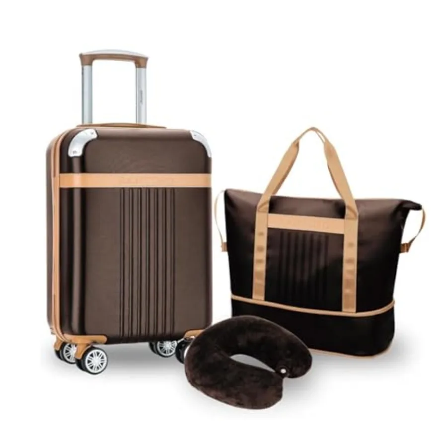 3 Pcs Luggage Set Carry On, 22x14x9 Airline Approved ABS Hardside with Silent Spinner Wheels and TSA Lock, 20 Inch Luggage, Inc
3 Pcs Luggage Set Carry On, 22x14x9 Airline Approved ABS Hardside with Silent Spinner Wheels and TSA Lock, 20 Inch Luggage, Inc