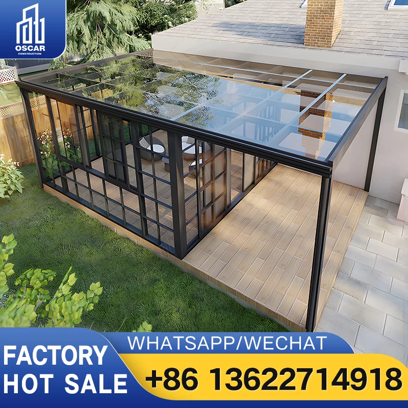 Aluminum Sunroom with Polycarbonate Roof for Patio Deck Garden Four Seasons Room
Aluminum Sunroom with Polycarbonate Roof for Patio Deck Garden Four Seasons Room