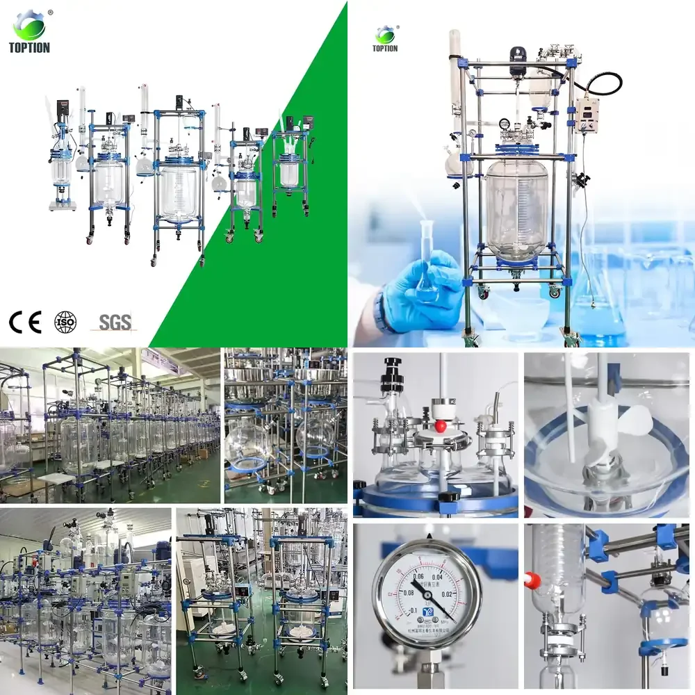 For Glass 100L-200L Jacketed Reaction Kettle Brushless Motor Automatic Control Pressure Vessel Reflux System
For Glass 100L-200L Jacketed Reaction Kettle Brushless Motor Automatic Control Pressure Vessel Reflux System