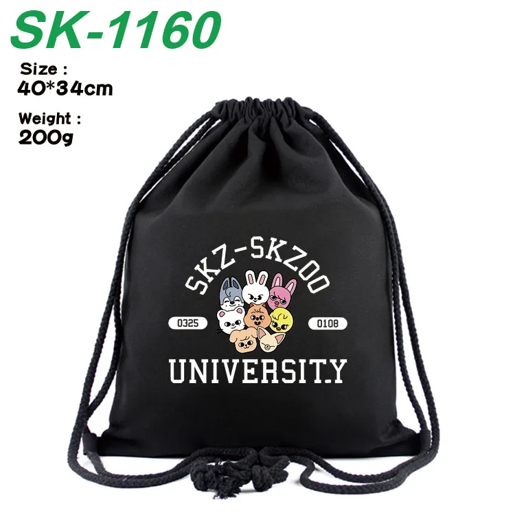 Skzoo Stray Kids Stay Cute Printed Drawstring Backpack Canvas Storage Bag Outdoor Leisure Sport Travel Portable Fans Gift
Skzoo Stray Kids Stay Cute Printed Drawstring Backpack Canvas Storage Bag Outdoor Leisure Sport Travel Portable Fans Gift
