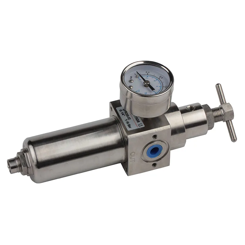 Xhnotion Pneumatic SS316L Stainless Steel Compressed Air Filter and Regulator
Xhnotion Pneumatic SS316L Stainless Steel Compressed Air Filter and Regulator