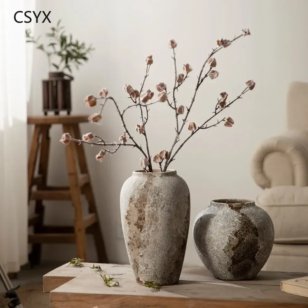 Retro Mottled New Chinese Pottery Jar - Wabi-Sabi Floral Hydroponic Ceramic Vase, Ideal for Entryway/TV Cabinet & Chambre Decor
Retro Mottled New Chinese Pottery Jar - Wabi-Sabi Floral Hydroponic Ceramic Vase, Ideal for Entryway/TV Cabinet & Chambre Decor