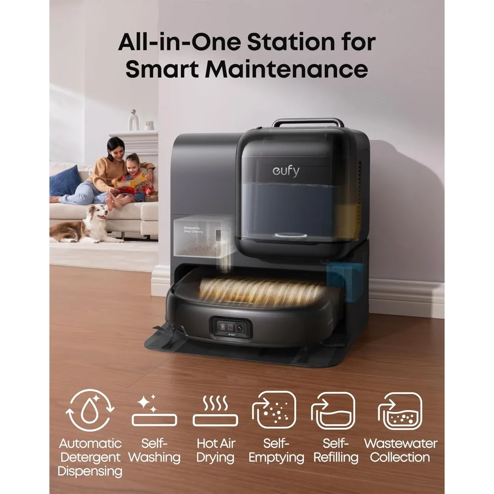 E28 Omni Robot Vacuum and Mop Combo,HydroJet System,with Portable Deep Cleaner for Carpet,20,000Pa Turbo Suction
E28 Omni Robot Vacuum and Mop Combo,HydroJet System,with Portable Deep Cleaner for Carpet,20,000Pa Turbo Suction