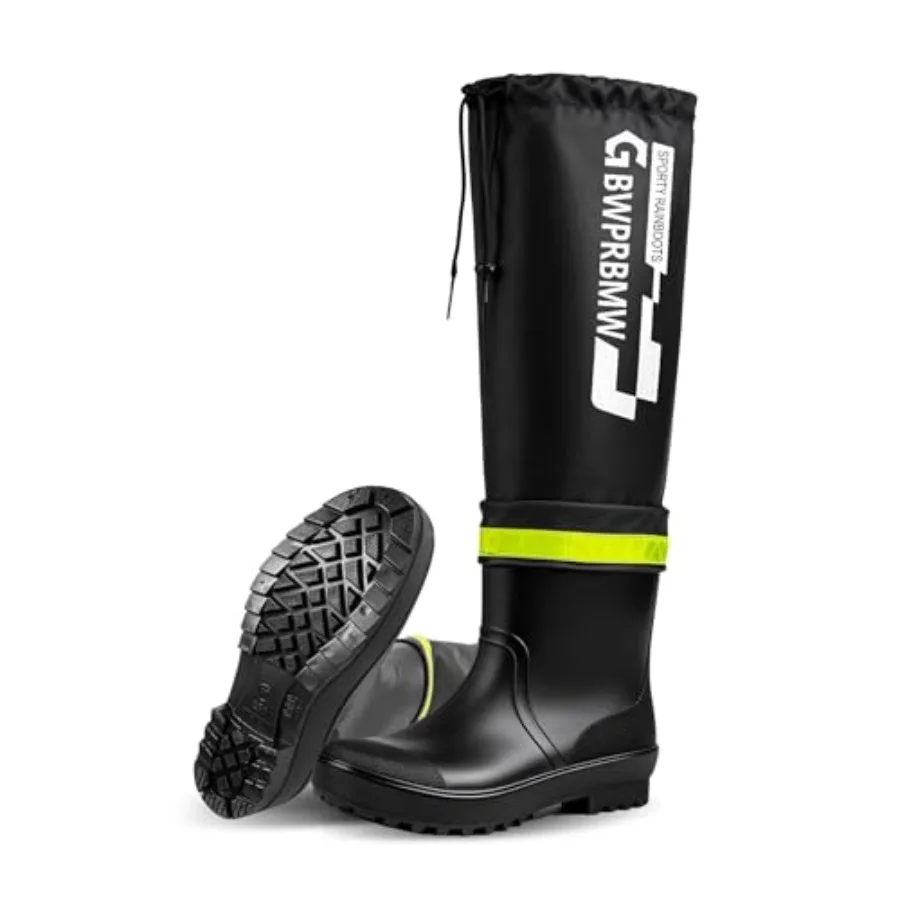 Mens PVC Eco-Friendly Rain Boots High-Top with Drawstring Lightweight Comfortable Knee-High Fishing Shoes Outdoor Work
Mens PVC Eco-Friendly Rain Boots High-Top with Drawstring Lightweight Comfortable Knee-High Fishing Shoes Outdoor Work