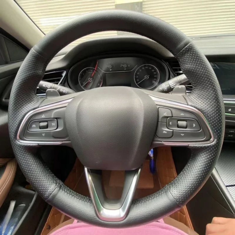Custom Hand-stitched Black Microfiber Leather Steering Wheel Cover For Buick Envision Regional S Excelle GT Car Accessories
Custom Hand-stitched Black Microfiber Leather Steering Wheel Cover For Buick Envision Regional S Excelle GT Car Accessories