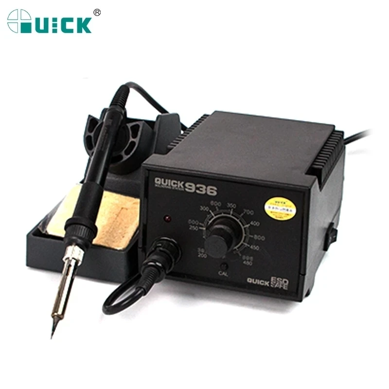 QUICK ESD Soldering Station, Constant Temperature Welding Iron SMD Rework Station, Quality Support, 936, 936A, 60W
QUICK ESD Soldering Station, Constant Temperature Welding Iron SMD Rework Station, Quality Support, 936, 936A, 60W
