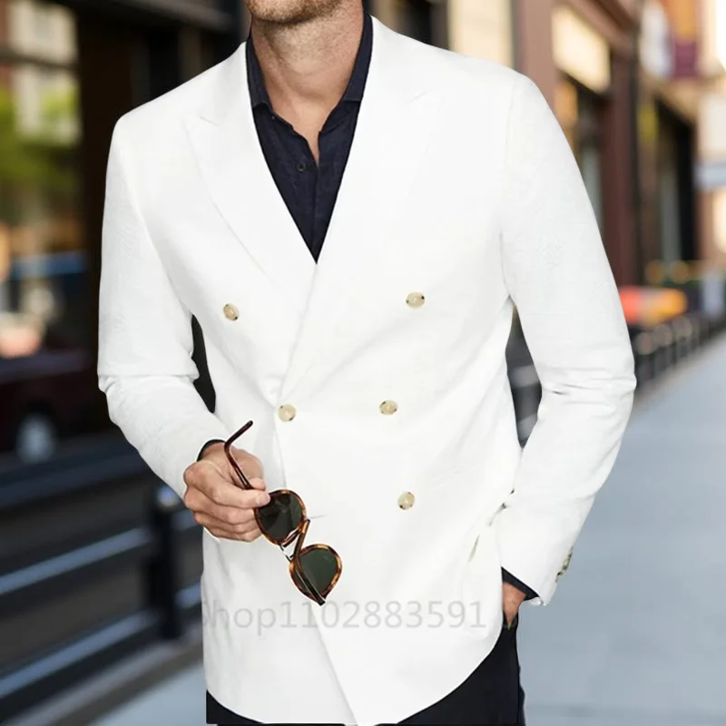 Double Breasted Blazer 1 Piece for Men Suit Jacket Slim Fit Italian Style Fashion Peak Lapel Prom Party Wedding Formal Jackets
Double Breasted Blazer 1 Piece for Men Suit Jacket Slim Fit Italian Style Fashion Peak Lapel Prom Party Wedding Formal Jackets