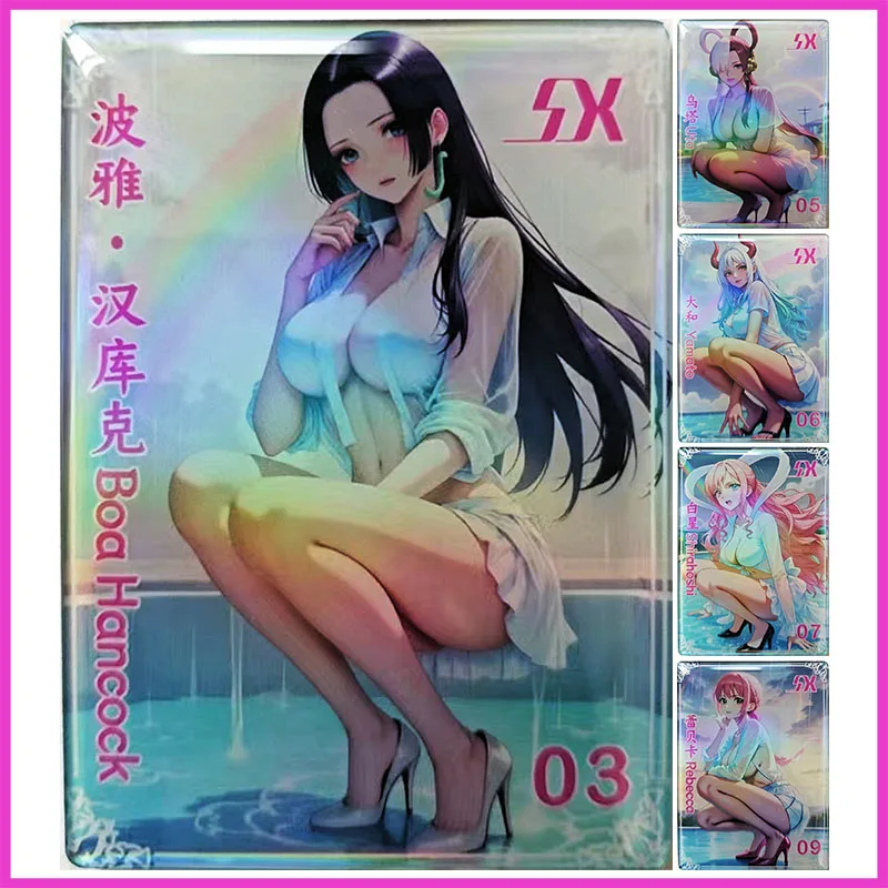 Аниме ONE PIECE Rare SX Коллекционные карты с преломлением эпоксидной смолы Hancock Uta Yamato Shirahoshi Rebecca Игрушки для мальчиков Подарок на день рождения
Аниме ONE PIECE Rare SX Коллекционные карты с преломлением эпоксидной смолы Hancock Uta Yamato Shirahoshi Rebecca Игрушки для мальчиков Подарок на день рождения