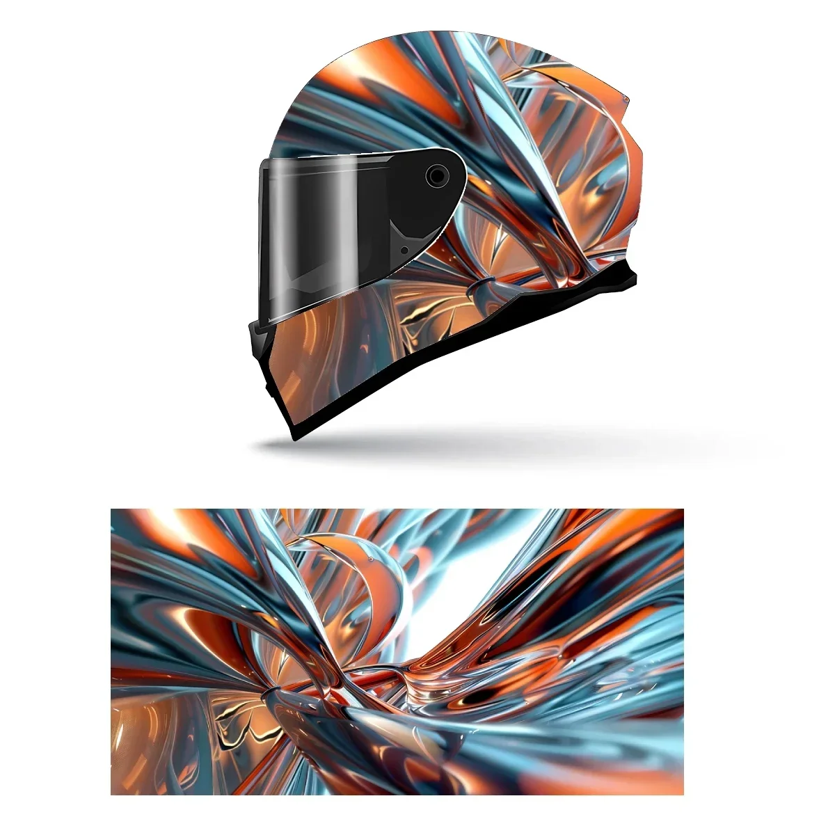 Абстрактное отражение, полная наклейка на шлем, мотоциклетный шлем, гоночная графическая наклейка, виниловая пленка, декоративная наклейка на шлем
Абстрактное отражение, полная наклейка на шлем, мотоциклетный шлем, гоночная графическая наклейка, виниловая пленка, декоративная наклейка на шлем