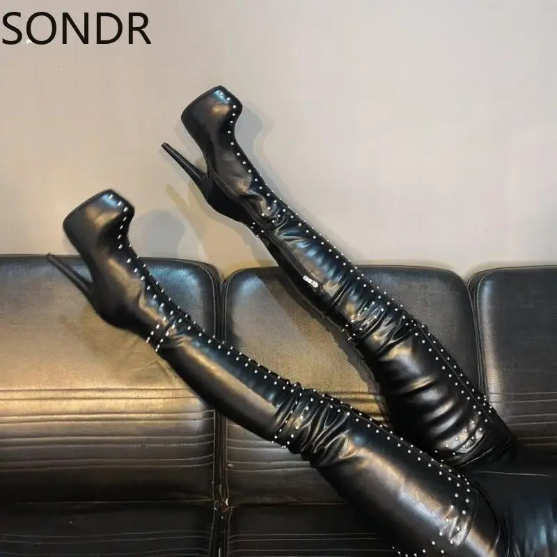 Women Over The Knee Boots High Heel Platform Thigh High Studded Winter 15CM Big Size 46 47 48 New 2024
Women Over The Knee Boots High Heel Platform Thigh High Studded Winter 15CM Big Size 46 47 48 New 2024