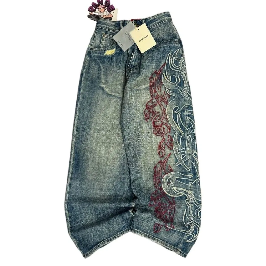 Y2K American New Pattern Embroidery Baggy Jeans Men High Set Cleanfit Style Non-shrinkable Polyester Fabric Unisex
Y2K American New Pattern Embroidery Baggy Jeans Men High Set Cleanfit Style Non-shrinkable Polyester Fabric Unisex