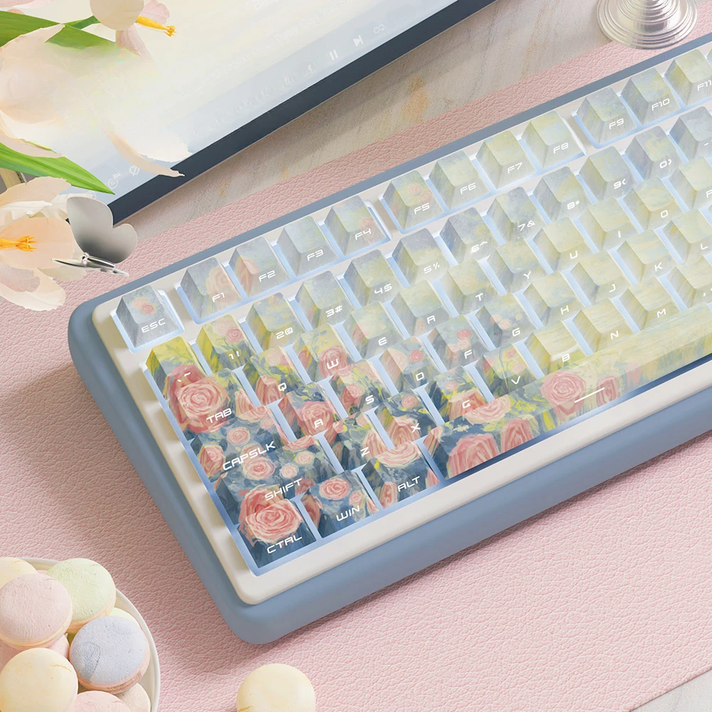 Keycap Cherry Pbt Highly Side-Engraved Translucent Rose Keycap Sunset Song Cute Personality Creative Keycap
Keycap Cherry Pbt Highly Side-Engraved Translucent Rose Keycap Sunset Song Cute Personality Creative Keycap