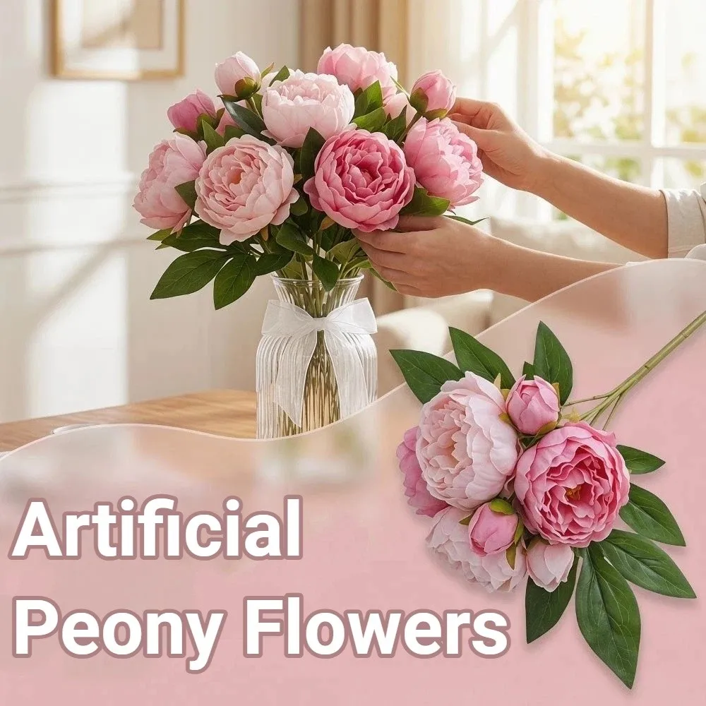 Creative Artificial Peony Bouquet Silk Flower Realistic Artificial Peony Flowers Multi-Color Handmade Simulation Silk Flowers
Creative Artificial Peony Bouquet Silk Flower Realistic Artificial Peony Flowers Multi-Color Handmade Simulation Silk Flowers