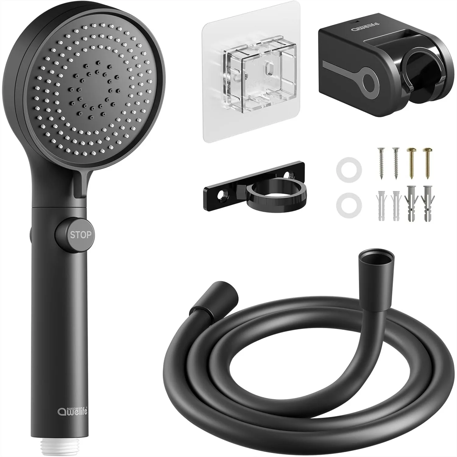 High Pressure RV Shower Head with Handheld On Off Switch, Travel Trailer Camper Must Have Accessories, Matte Black
High Pressure RV Shower Head with Handheld On Off Switch, Travel Trailer Camper Must Have Accessories, Matte Black