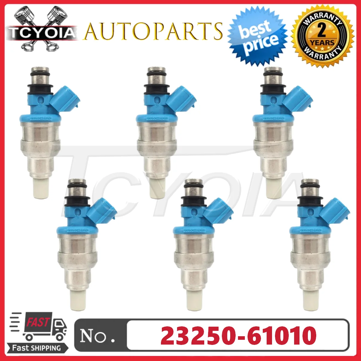 6pcs/lot Fuel Injectors 23250-61010 23209-61010 For 1987-1989 TOYOTA LAND CRUISER 4.0L V6 3FE
6pcs/lot Fuel Injectors 23250-61010 23209-61010 For 1987-1989 TOYOTA LAND CRUISER 4.0L V6 3FE